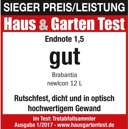 Brabantia Treteimer NewIcon 12 L Rot Mit Geräuschlosem Deckelverschluss – Bild 5