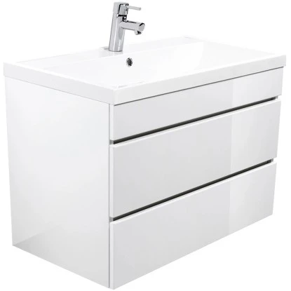 Posseik Waschplatz Amilia 80 Cm Weiß Hochglanz – Bild 3