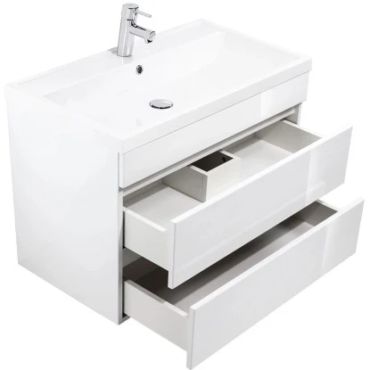 Posseik Waschplatz Amilia 80 Cm Weiß Hochglanz – Bild 6