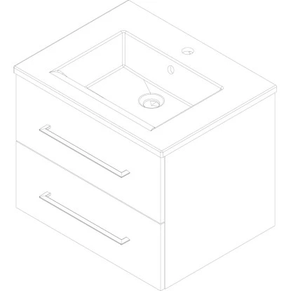 Fackelmann Waschplatz 60 Cm B.perfekt Weiß – Bild 2