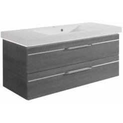 Pelipal Waschbeckenunterschrank Quantum 05 Graphit Struktur Quer NB 119 Cm