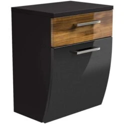 Posseik Unterschrank Rima 40 Cm Anthrazit-Walnuss