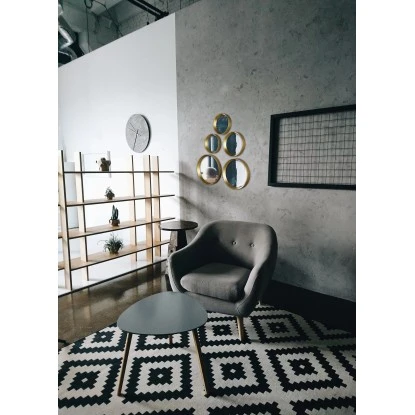 Mirrors & More Dekospiegel 5er-Set Lia Schwarz-Gold Ø 25, 23, 18 Und 2x 15 Cm – Bild 9