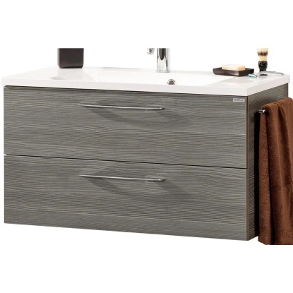 Fackelmann Waschbeckenunterschrank 89,5 Cm Vadea Pinie Anthrazit