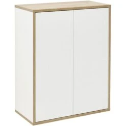 Fackelmann Doppel-Unterschrank 60 Cm Finn Weiß-Ast-Eiche