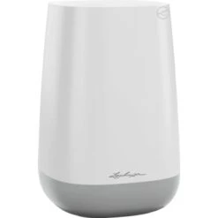 Lechuza Vase Yula Flower 14 Cm X 14 Cm X 21 Cm Weiß-Grau Seidenmatt