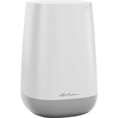 Lechuza Vase Yula Flower 14 Cm X 14 Cm X 21 Cm Weiß-Grau Seidenmatt