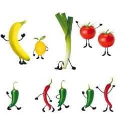 Eurographics Fenstersticker Antistatisch Crazy Vegetables