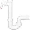 Röhrensiphon DN50 Mit Kugelgelenk Und Waschgeräte-Aschluss Weiß