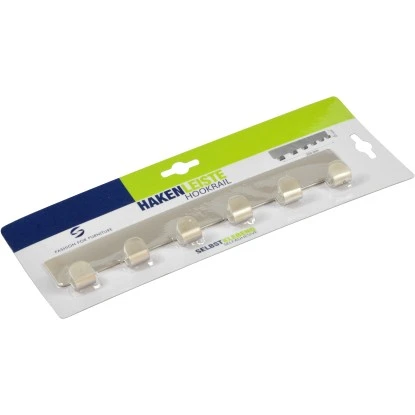 Siro Hakenleiste Selbstklebend Matt Vernickelt Länge 240 Mm – Bild 2