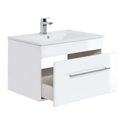 Posseik Badmöbel-Set Viva 75 Cm Weiß Hochglanz 2-teilig – Bild 5