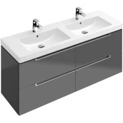 Villeroy & Boch Waschbeckenunterschrank Subway 2.0 128,7 Cm Glossy White