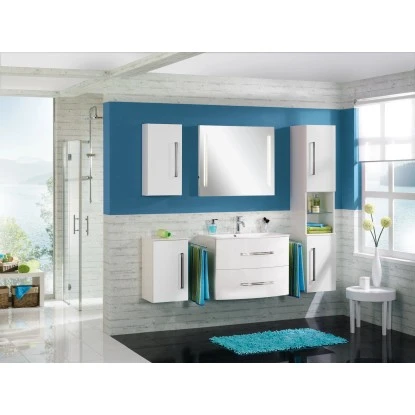 Fackelmann Hängeschrank Links 35 Cm Lugano Weiß – Bild 2