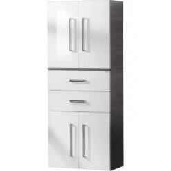 Fackelmann Hochschrank 70,5 Cm Lugano Pinie-Weiß