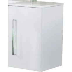 Fackelmann Waschbeckenunterschrank Links 35 Cm Lugano Weiß