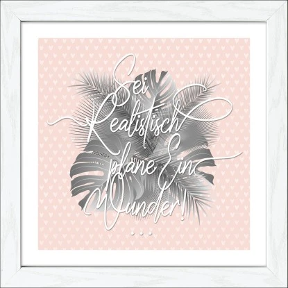 Bild Mit Rahmen Handlettering II 35 Cm X 35 Cm