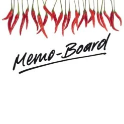 Memoboard Pinnwand Red Chili Parade 50 Cm X 50 Cm