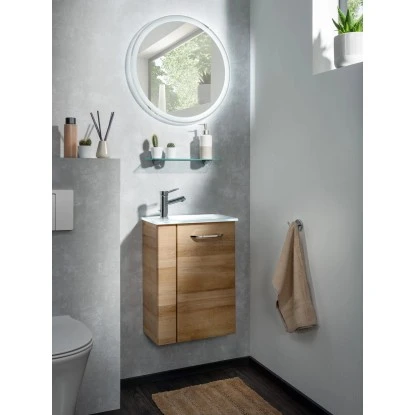 Fackelmann Mini-Waschbeckenunterschrank 44 Cm Milano Ast-Eiche – Bild 3