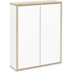 Fackelmann Spiegelschrank 60 Cm Finn Weiß-Ast-Eiche