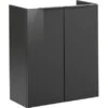 Fackelmann Mini-Waschtischunterschrank 55 Luna 52 Cm Anthrazit Hochglanz