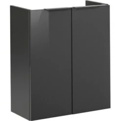Fackelmann Mini-Waschtischunterschrank 55 Luna 52 Cm Anthrazit Hochglanz