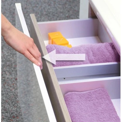 Fackelmann Waschbeckenunterschrank 85 Cm Piuro Graueiche-Weiß – Bild 4