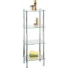 Wenko Regal Yago Viereckig Chrom Mit 4 Glasablagen 104 Cm X 40 Cm X 30 Cm