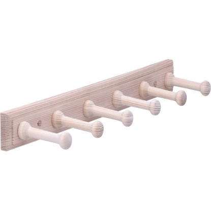 Siro Hakenleiste S123 Kiefer Länge 460 Mm 6 Haken FSC® – Bild 3