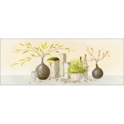 Leinwandbild Round & Square Vases I 27 Cm X 77 Cm