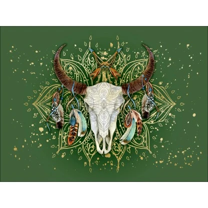 Leinwandbild Abstract Animal Head I 116 Cm X 84 Cm