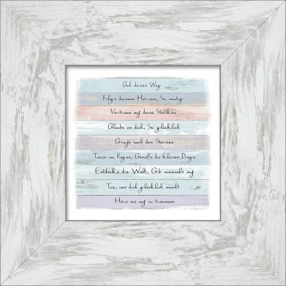 Bild Mit Rahmen Colourful Slogan 34 Cm X 34 Cm