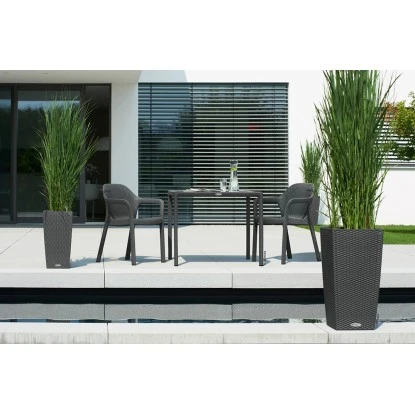 Esstisch Mit Glasplatte Granit 90 X 90 Cm – Bild 4