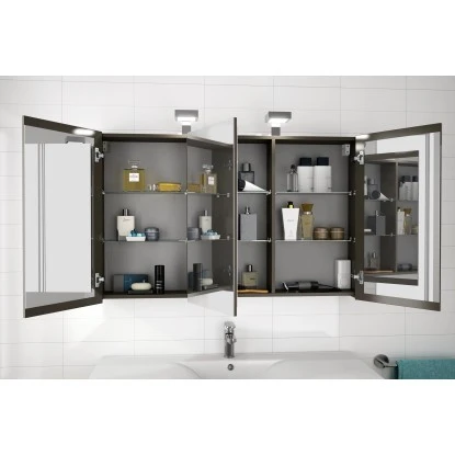 Allibert Spiegelschrank 120 Cm Asphaltgrau Glänzend – Bild 3