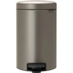 Brabantia Treteimer NewIcon 12 L Platinum Mit GerÀuschlosem Deckelverschluss