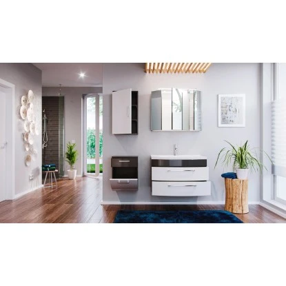 Posseik Badmöbel-Set Rima Anthrazit-Weiß 5-teilig – Bild 3