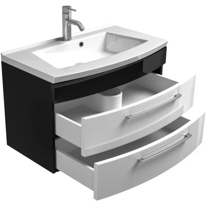 Posseik Badmöbel-Set Rima Anthrazit-Weiß 5-teilig – Bild 5