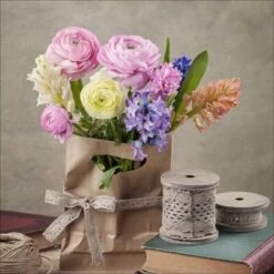 Pro-Art Glasbild Colorful Bunch Of Flowers 30 Cm X 30 Cm X 1,3 Cm