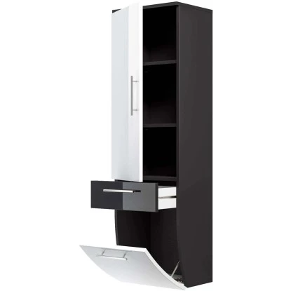 Posseik Hochschrank 40 Cm Salona Anthrazit-Weiß – Bild 5