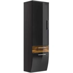 Posseik Hochschrank 40 Cm Salona Anthrazit-Walnuss