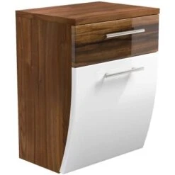 Posseik Unterschrank 40 Cm Salona Walnuss-Weiß