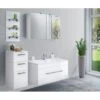 Posseik Badmöbel-Set Viva 100 Cm Weiß Hochglanz 4-teilig