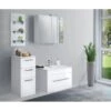 Posseik Badmöbel-Set Viva 75 Cm Weiß Hochglanz 4-teilig