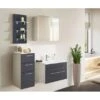 Posseik Badmöbel-Set Viva 75 Cm Anthrazit Seidenglanz 4-teilig
