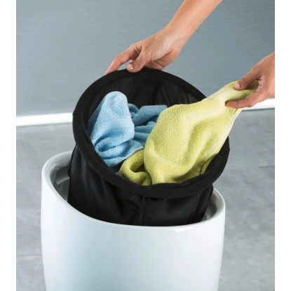 Wenko Badhocker Candy Mit Abnehmbarem Wäschesack Kunststoff 20 L Weiß – Bild 3