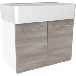 Fackelmann Waschbeckenunterschrank 59 Cm Lima Steinesche-Weiß 2-türig