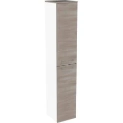 Fackelmann Hochschrank 30,5 Cm Lima Steinesche-Weiß 2-türig