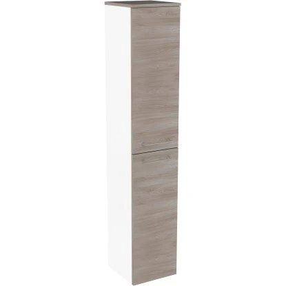 Fackelmann Hochschrank 30,5 Cm Lima Steinesche-Weiß 2-türig