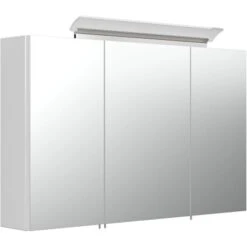 Posseik Spiegelschrank 100 Cm Weiß Hochglanz