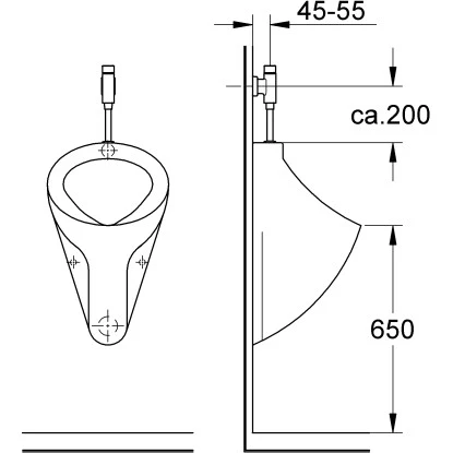 Grohe Druckspüler Für Das Urinal Rondo Chrom – Bild 4