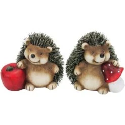 Dekofigur Igel Braun-Rot 2-fach Sortiert 14 Cm X 13 Cm X 11 Cm
